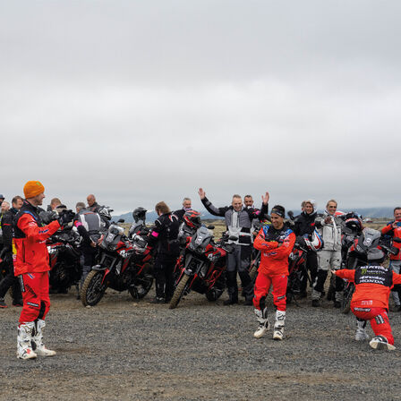 Honda Adventure roads celebration with riders