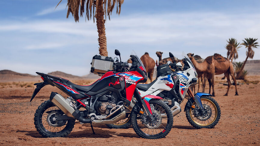 Paysage du Maroc entre passionnés de la moto sur le Honda Adventure Roads.